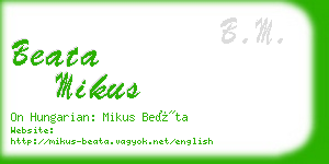 beata mikus business card